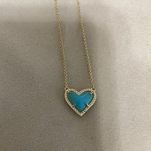 Kendra Scott gold turquoise ari necklace